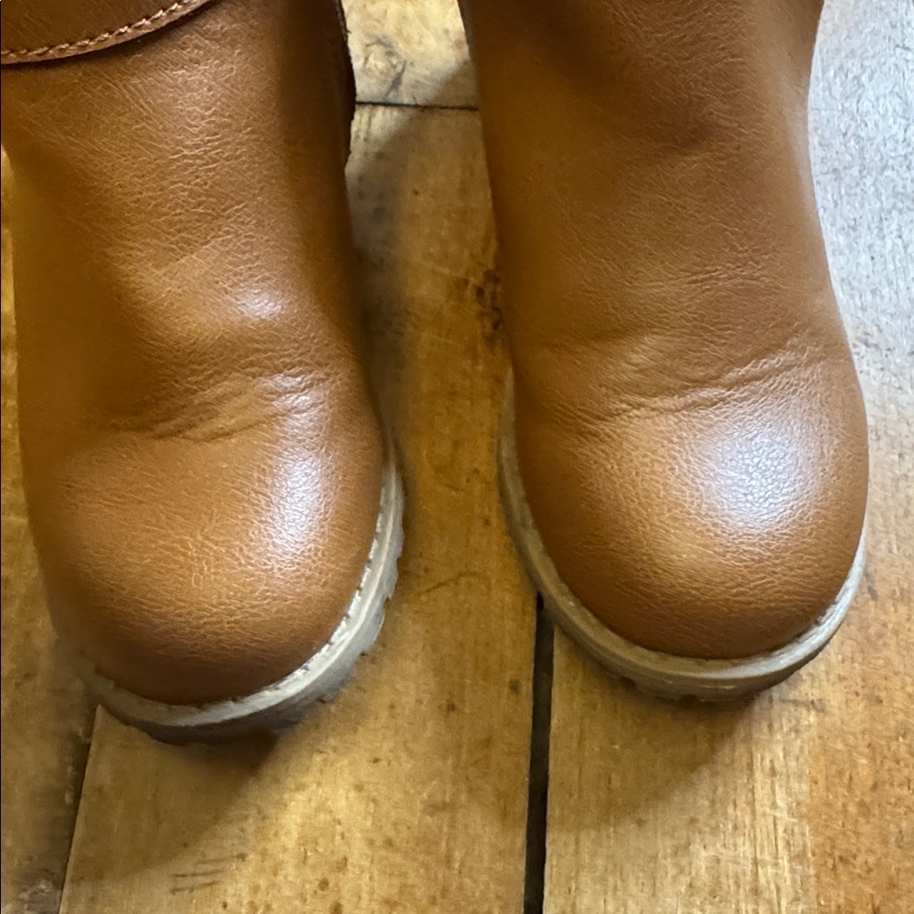 Old Navy Tan Ankle Boots size 9 toddler girl spring neutral - Picture 7 of 9